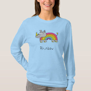 Camiseta Gracioso Personalizado Rhino Arcoiris Cute Niños