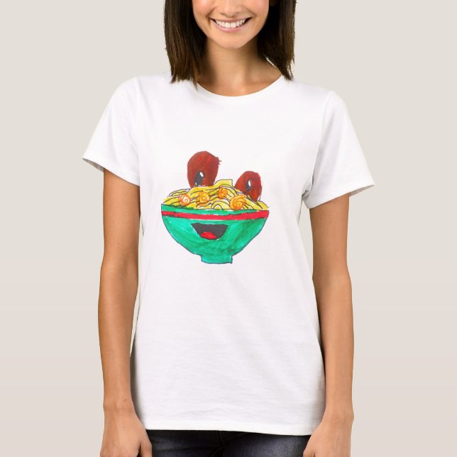 Camiseta Gracioso personalizado spaghetti meatball art (Anverso)