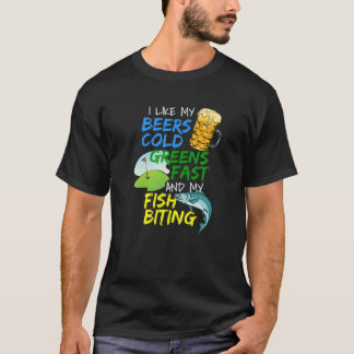 Camiseta Gracioso Pescador De Cerveza Que Pesca Golf Golf P