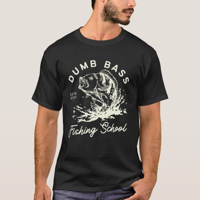 Camiseta Gracioso pescador de la escuela de pesca de tontos (Anverso)