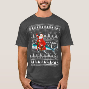 Camiseta Gracioso pez del atún que adorna el atún de Santa