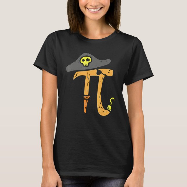 Camiseta Gracioso Pi Day Rate Pirate Amantes de Math Geek B (Anverso)