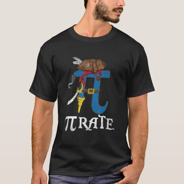 Camiseta Gracioso Pi Day Rate Pirate Math Geek Boys (Anverso)