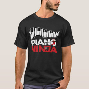 Camiseta Gracioso piano Ninja Music Lover Pianist Keyboard