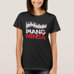 Camiseta Gracioso piano Ninja Music Lover Pianist Keyboard