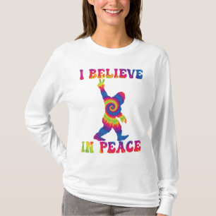 Camiseta Gracioso pie de playa que creo en la paz