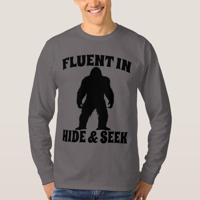 Camiseta Gracioso Pie Grande - Fluent in Hide and Seek (Anverso)
