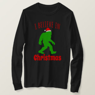 Camiseta Gracioso Pie Grande Que Creo En Los Navidades