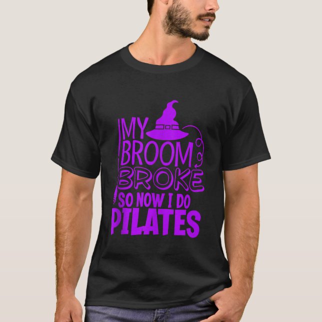 Camiseta Gracioso Pilates Halloween Ejercicio Gimnasio Test (Anverso)