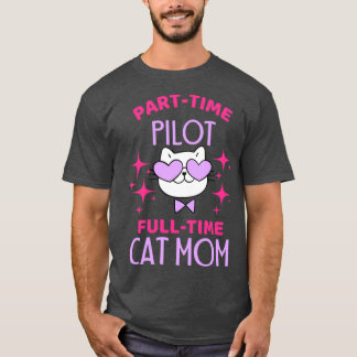 Camiseta Gracioso piloto Cat Lover