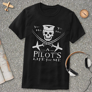 Camiseta Gracioso piloto de vuelo cruza aviones Pirata Humo