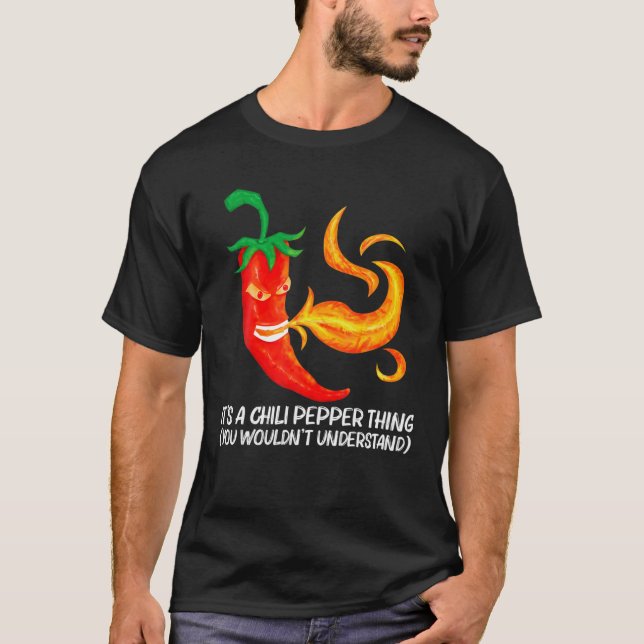 Camiseta Gracioso Pimienta De Chili Para Los Hombres Las Mu (Anverso)