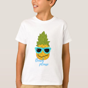 Camiseta Gracioso Pineapple Chillante Con Gafas De Sol De V