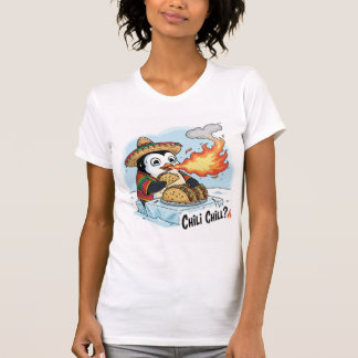 Camiseta Gracioso pingüino comiendo picado Tacos T-Shirt