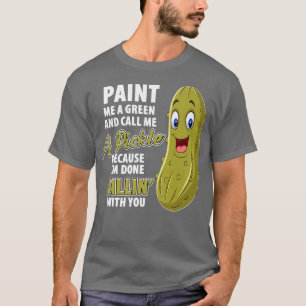 Camiseta Gracioso piquí verde Dillin Chiste Pun Vegetarian