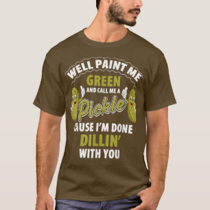 Camiseta Gracioso piquí verde Dillin Chiste Pun Vegetarian 
