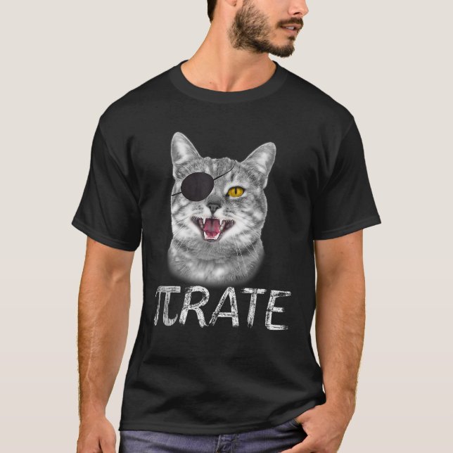 Camiseta Gracioso Pirata de Gatos De Ciencia De Las Matemát (Anverso)