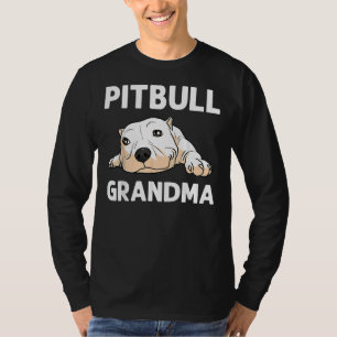 Camiseta Gracioso Pitbull Para Las Abuelas Canino Perro Cac