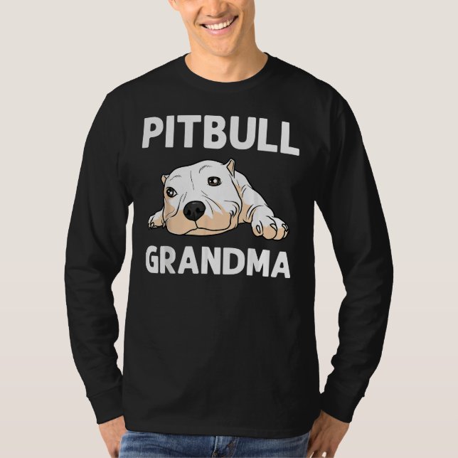 Camiseta Gracioso Pitbull Para Las Abuelas Canino Perro Cac (Anverso)