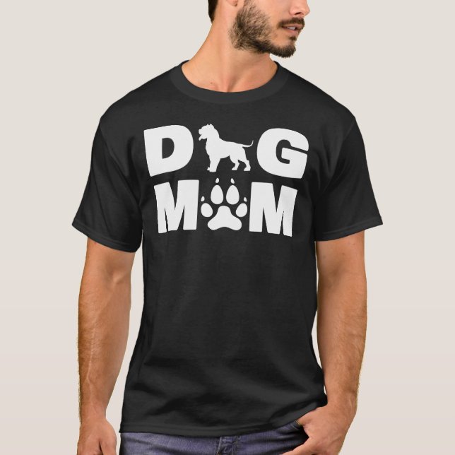 Camiseta Gracioso Pitbull Para Perro Mamá Amor R (Anverso)