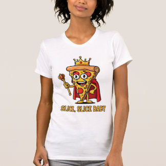 Camiseta 👑 gracioso Pizza King T-Shirt - Slice Slice Bebé