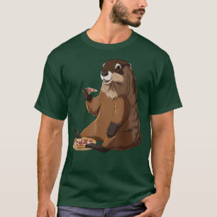 Camiseta Gracioso Pizza Lover Groundhog 