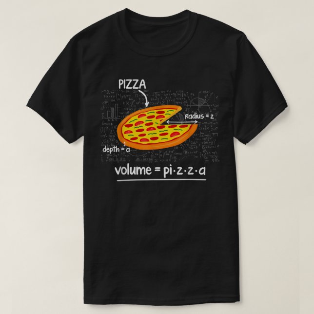 Camiseta Gracioso Pizza Math Avers Fast Food Volume F (Diseño del anverso)