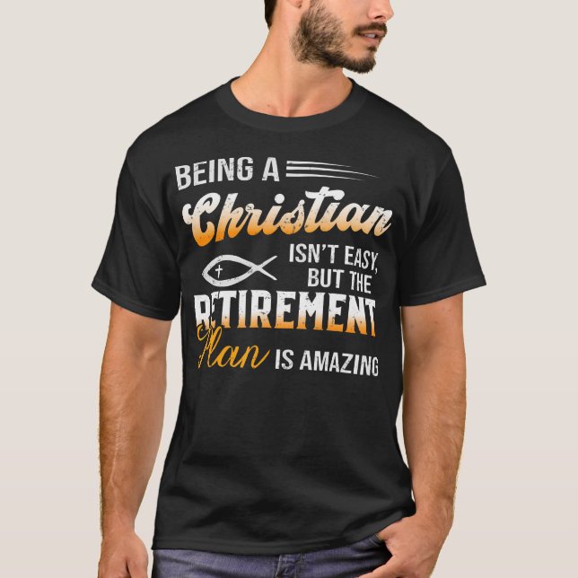 Camiseta Gracioso plan cristiano de retiro Tee asombroso Je (Anverso)