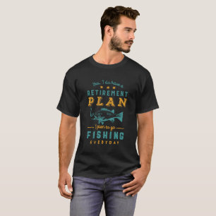 Camiseta Gracioso Plan de Jubilación de Pescador Retirado I