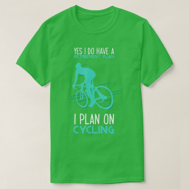 Camiseta Gracioso plan de retiro Bicicleta Regalo (Diseño del anverso)
