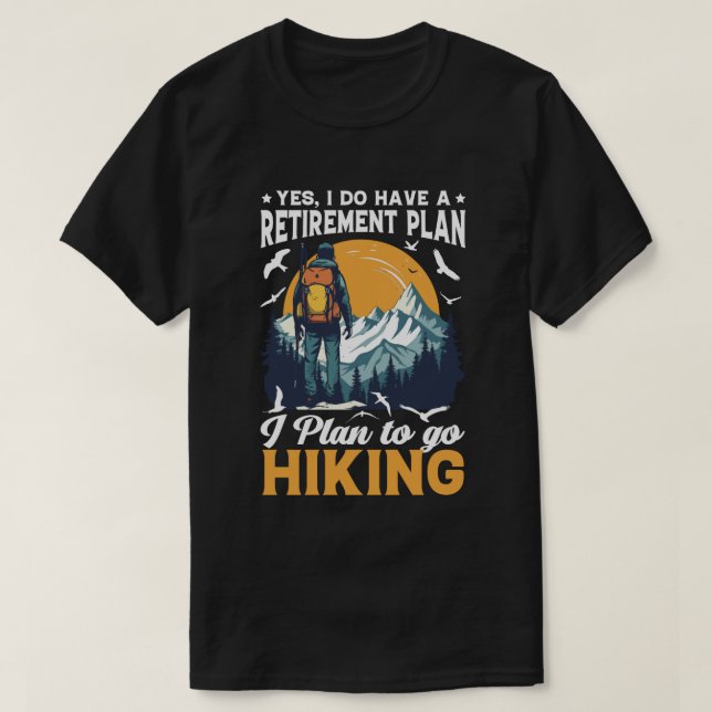 Camiseta Gracioso plan de retiro Paseos por amor al exterio (Diseño del anverso)