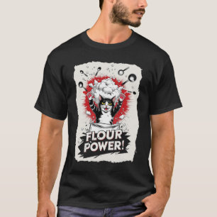 Camiseta Gracioso poder de harina de panadería para gatos