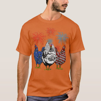 Camiseta Gracioso pollo Bandera Americana Granjero Patrióti