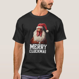 Camiseta Gracioso pollo en Santa Farm Bird Navidad Humor Ro