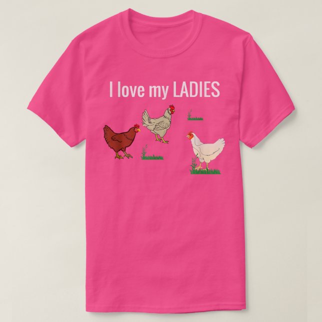Camiseta Gracioso pollo para granjeros de pollo (Diseño del anverso)