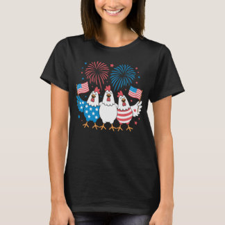 Camiseta Gracioso pollo patriótico Bandera de Estados Unido