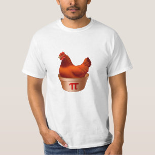 Camiseta Gracioso Pollo Pi (Pie) Red Hen