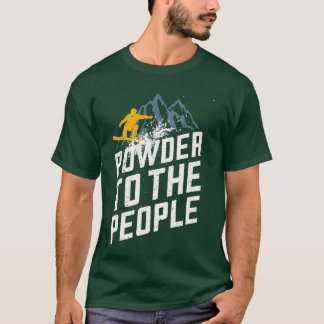 Camiseta Gracioso Polvo De Snowboard Para La Gente Deportes