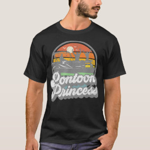 Camiseta Gracioso Pontoon Princess Boat Pontooning Boating 