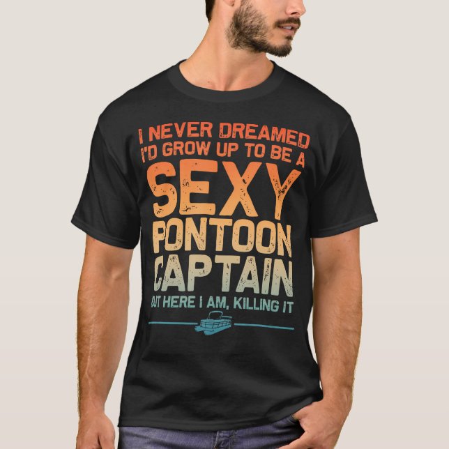 Camiseta Gracioso Pontoon Sexy Captain Art Para Hombres Muj (Anverso)