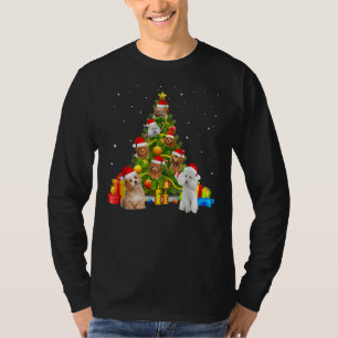Camiseta Gracioso Poodle Christmas Tree Regalos Xmas Costum