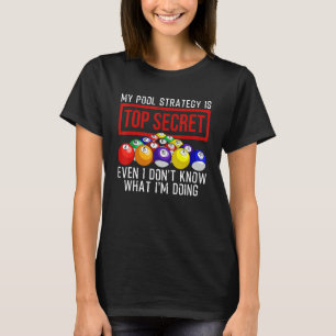 Camiseta Gracioso Pool Player Billiards Para Hombres Juego