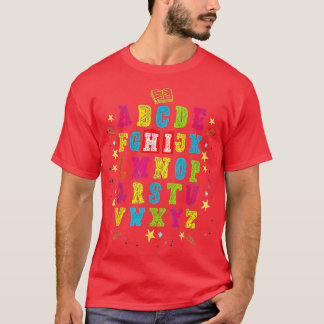 Camiseta Gracioso Pre K Kindergarten Hi Alphabet De Vuelta 