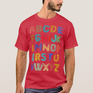 Camiseta Gracioso Pre K Kindergarten Hi Alphabet De Vuelta 