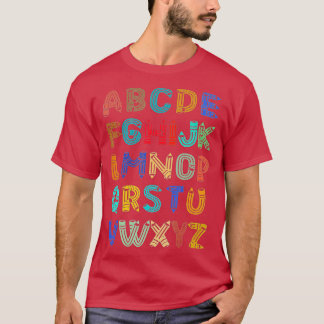 Camiseta Gracioso Pre K Kindergarten Hi Alphabet De Vuelta