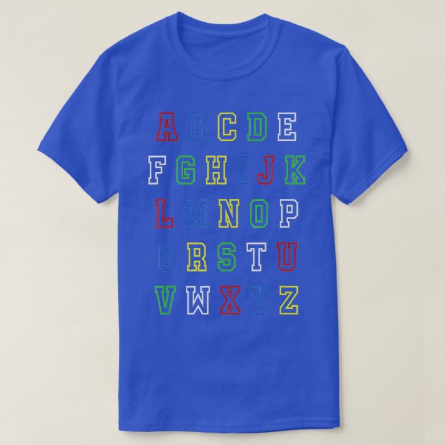 Camiseta Gracioso Pre K Kindergarten Hi Alphabet De Vuelta  (Diseño del anverso)