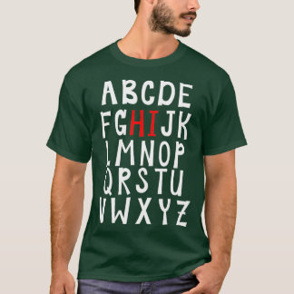 Camiseta Gracioso Pre K Kindergarten Hi Alphabet De Vuelta 