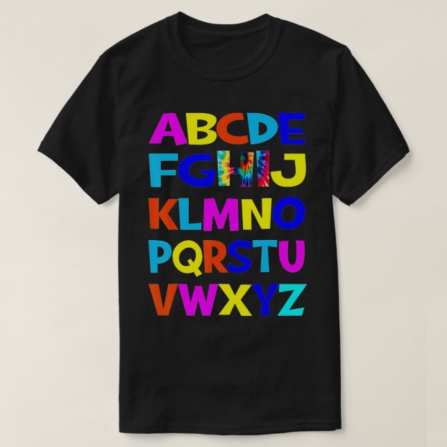 Camiseta Gracioso Pre K Kindergarten Hi Alphabet De Vuelta  (Diseño del anverso)