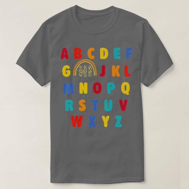 Camiseta Gracioso Pre K Kindergarten Hi Alphabet De Vuelta  (Diseño del anverso)