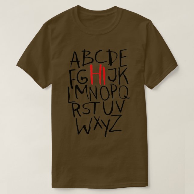 Camiseta Gracioso Pre K Kindergarten Hi Alphabet De Vuelta  (Diseño del anverso)
